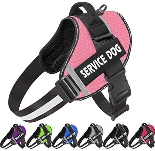 Dog Harness Strong Nylon Reflective Easy clip on Custom Name
