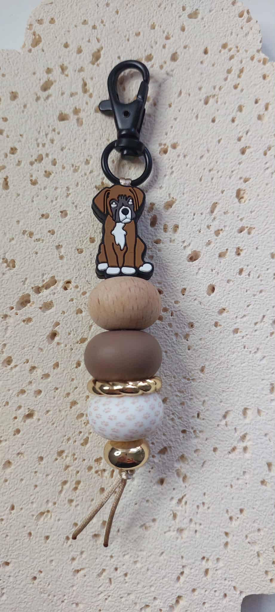 Boxer - Silcone Keychain stylish beads