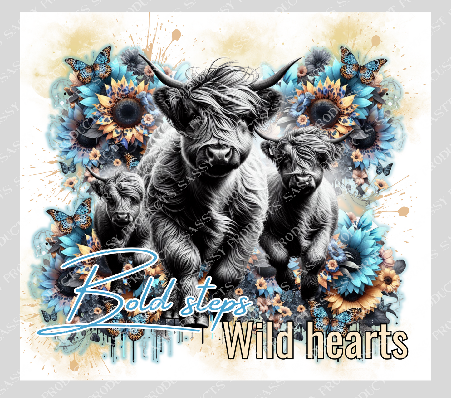 Bold steps wild hearts - 20oz Tumbler digital sublimation wraps
