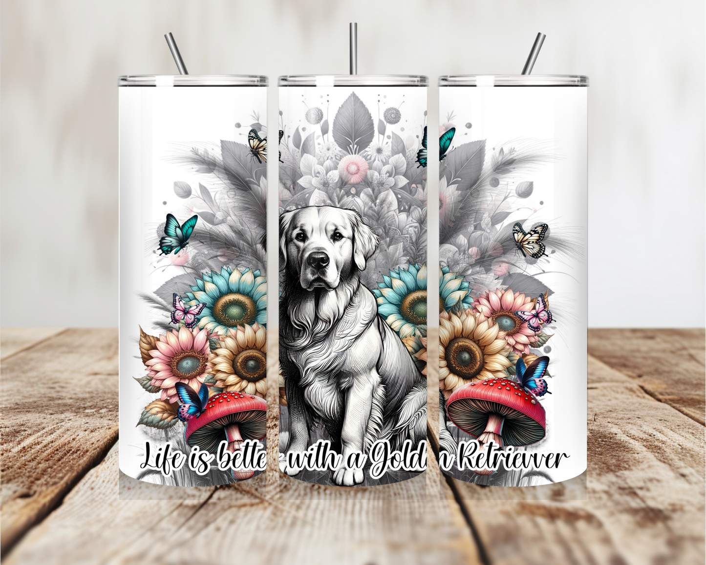 Life is Better with a Golden Retriever – 20oz Tumbler | Sassy Product
