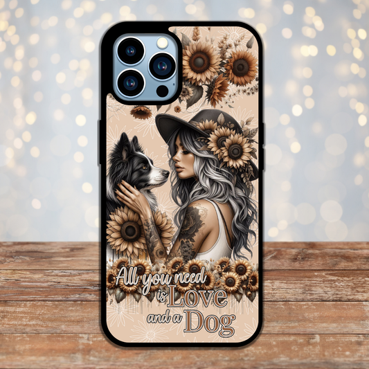 Border collie - Phone case - All you need is love and a dog