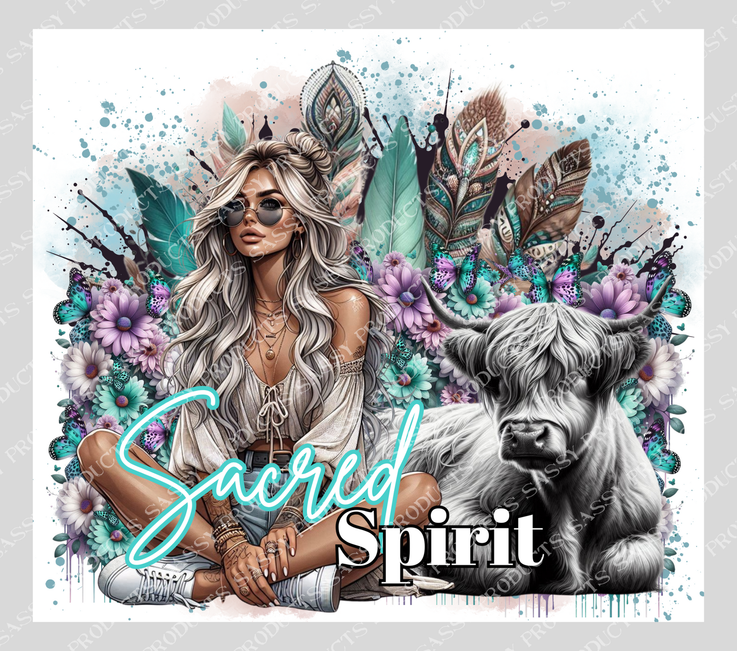Sacred Spirit - 20oz tumbler digital sublimation wrap