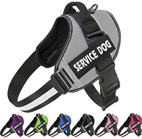 Dog Harness Strong Nylon Reflective Easy clip on Custom Name