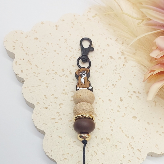 Boxer - Silcone Keychain stylish beads