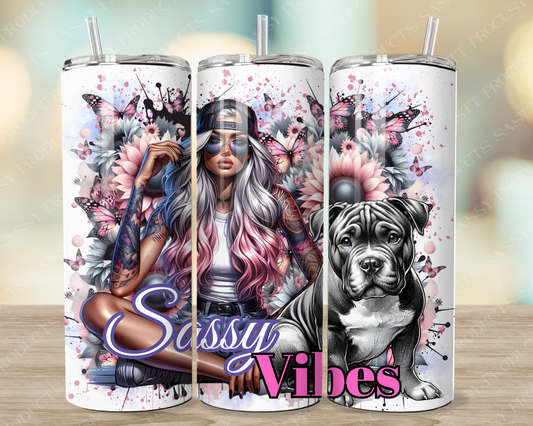 Sassy Vibes - 20oz Tumbler digital sublimation wrap