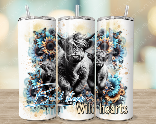 Bold steps wild hearts - 20oz Tumbler digital sublimation wraps