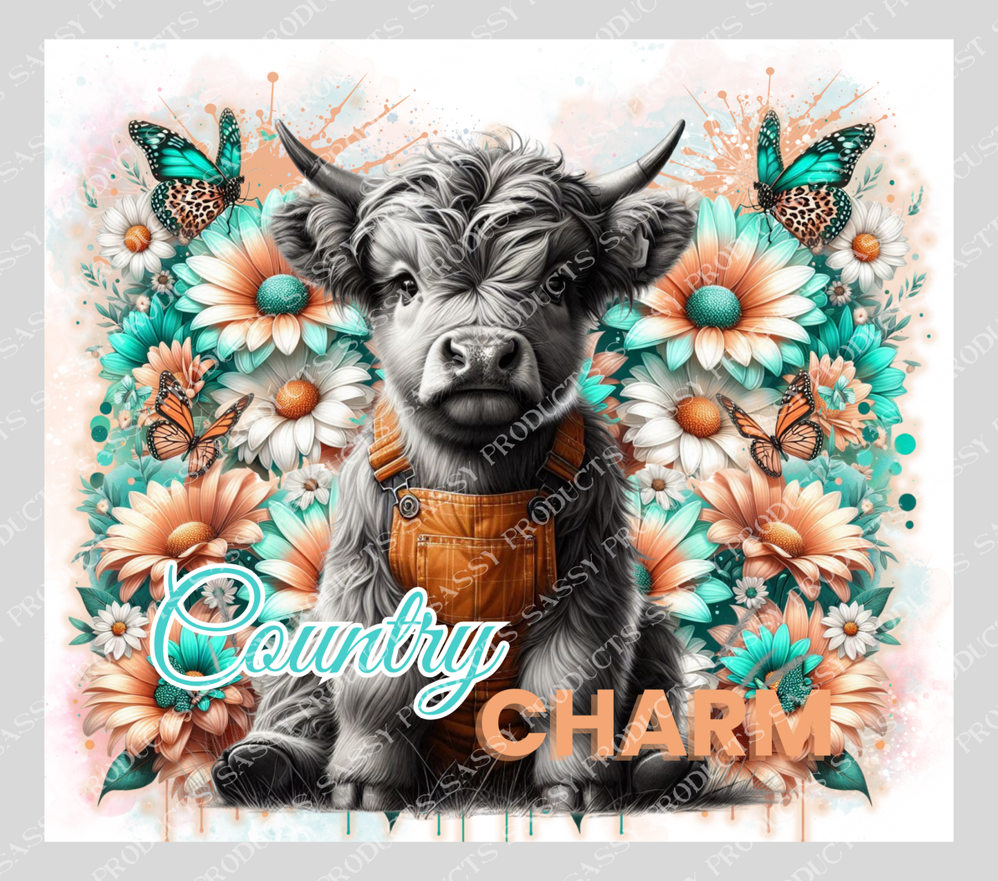 Country Charm - 20oz Tumbler digital sublimation wrap